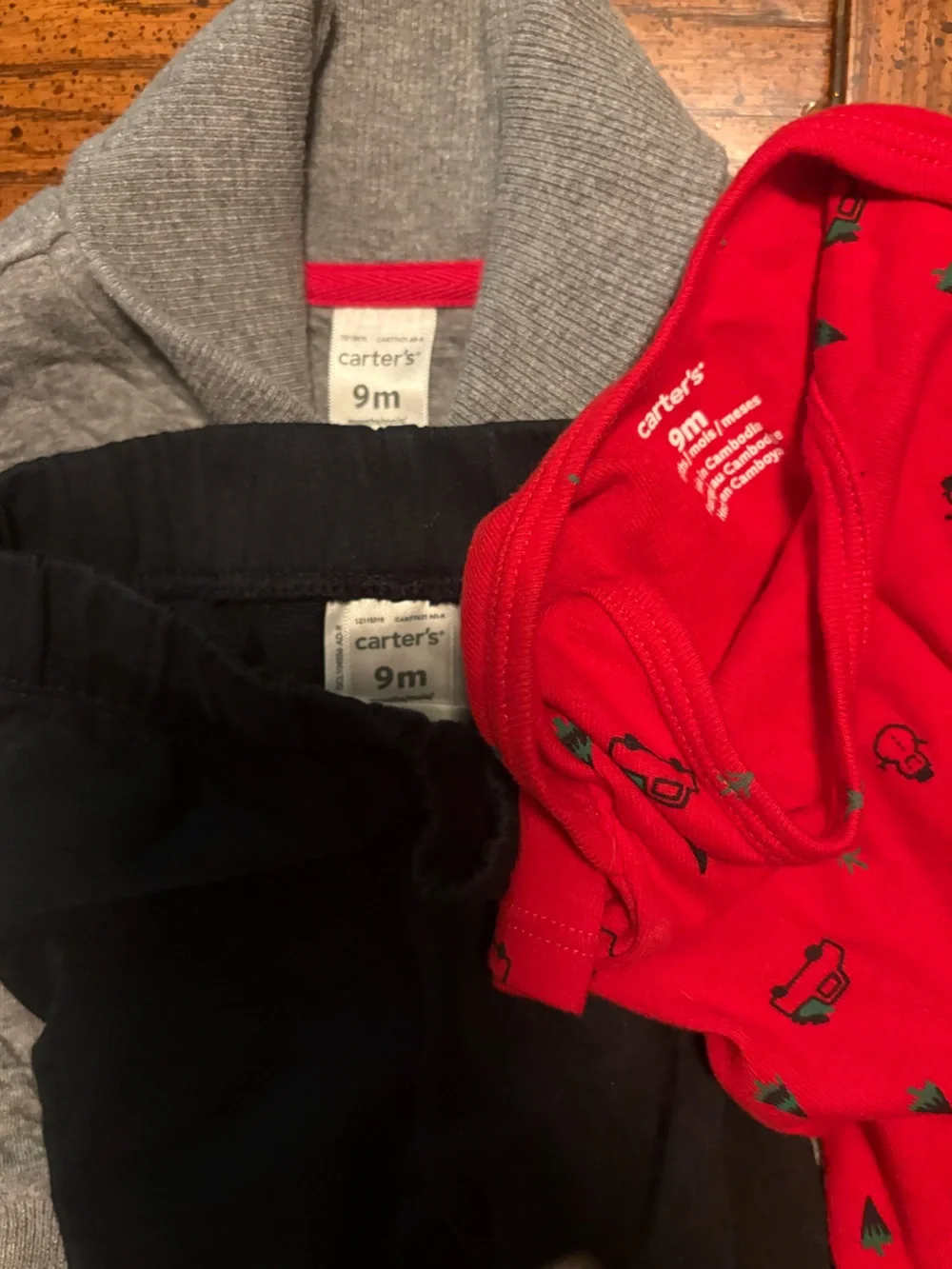 Carter's Baby Holiday Christmas 3-Piece Outfit- Sweater, Onesie, Pant- 9 month